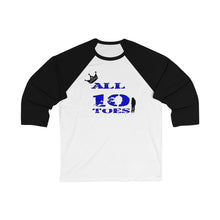 Load image into Gallery viewer, Abe 10 toes 3/4 Sleeve Baseball Tee
