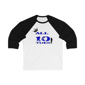 Abe 10 toes 3/4 Sleeve Baseball Tee