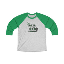 Load image into Gallery viewer, Abe 10 toes Tri-Blend 3/4 Raglan Tee
