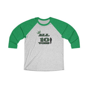 Abe 10 toes Tri-Blend 3/4 Raglan Tee