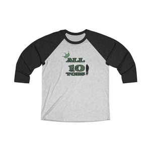 Abe 10 toes Tri-Blend 3/4 Raglan Tee