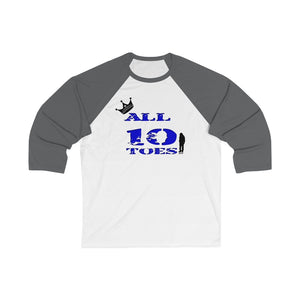 Abe 10 toes 3/4 Sleeve Baseball Tee